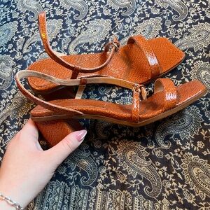 Urban Outfitters Tan Slingback Sandals